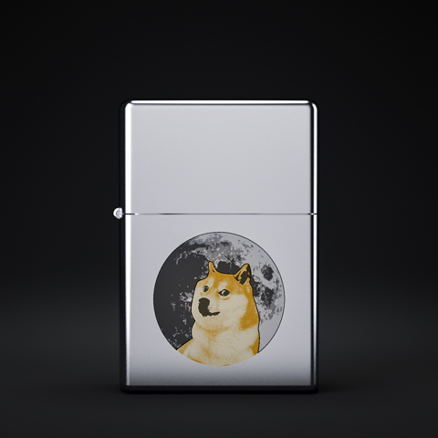 BitLighters by Altius Art edition four - Doge on Moon in silver